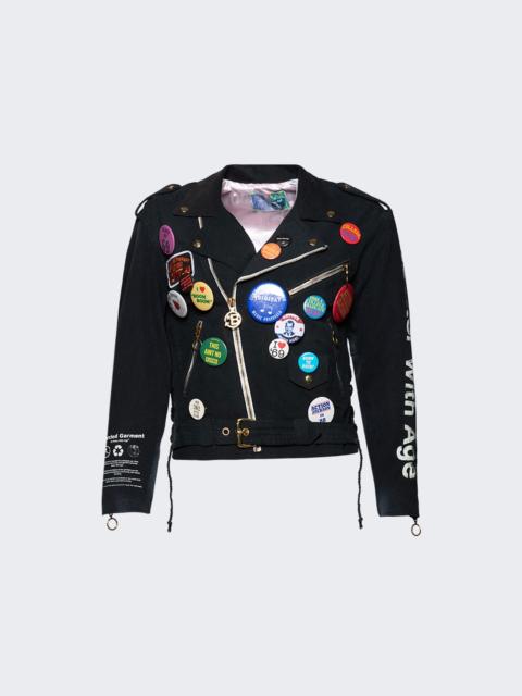 *Better With Age Tuxedo Reconstructed Workwear Motorcycle Jacket