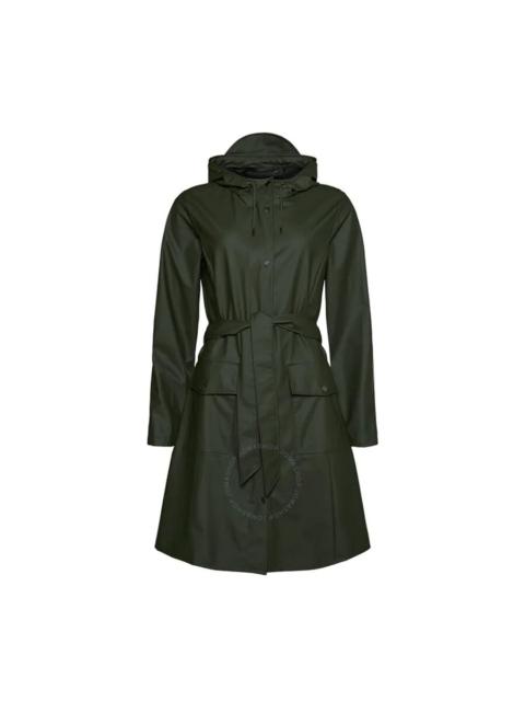 Rains Waterproof Curve W Jacket - Green, Size XX-Large
