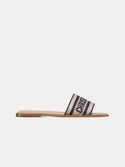 Dior Dior Dway Raffia Slide Sandals