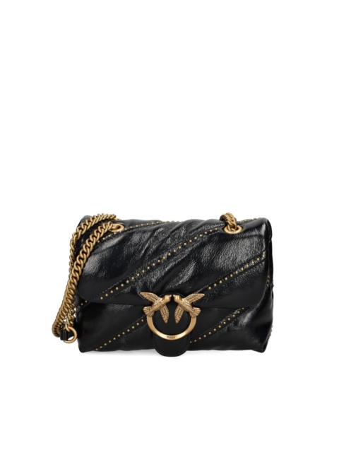 PINKO studded leather shoulder bag