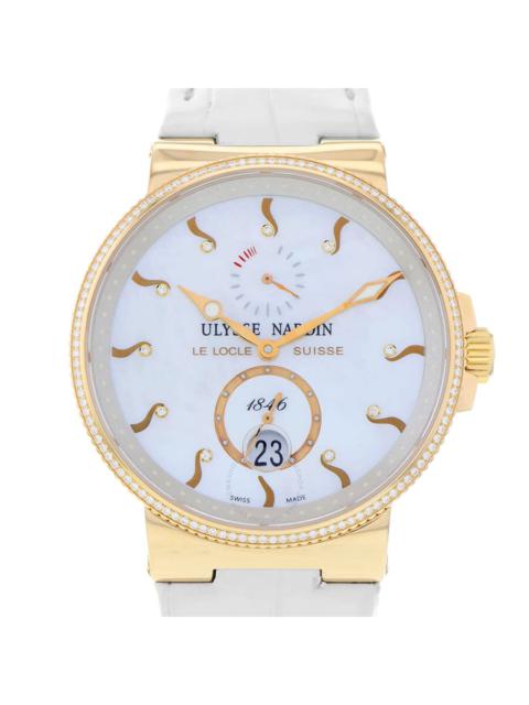 Pre-owned Ulysse Nardin Marine Chronometer Automatic Diamond Men's Watch 265-66