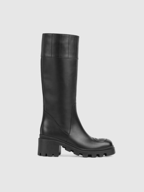GUCCI Gucci Interlocking G Leather Boots
