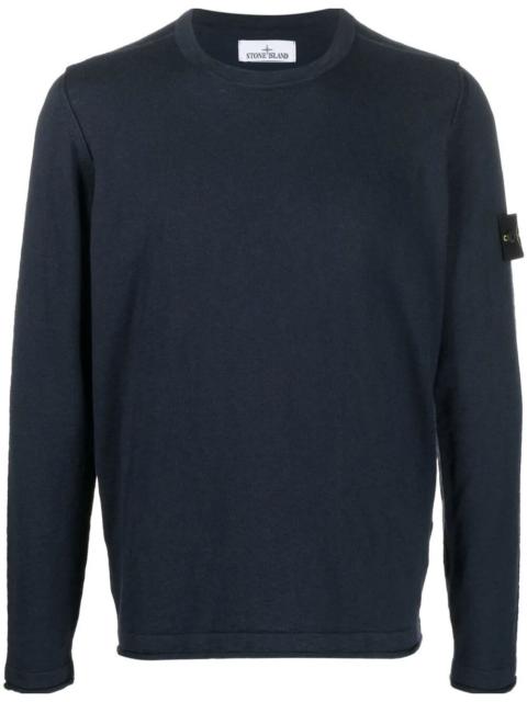 Stone Island Stocking Stitch Organic Cotton Nylon Crewneck