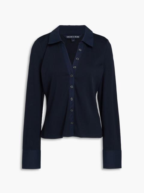 VERONICA BEARD Scottie Pima cotton-blend polo shirt