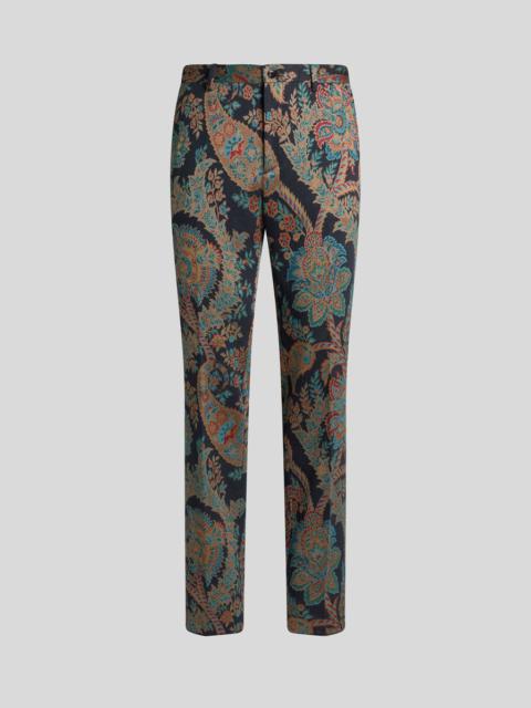 COTTON JACQUARD TROUSERS