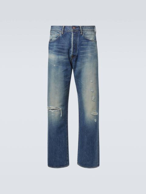 visvim Social Sculpture distressed straight jeans