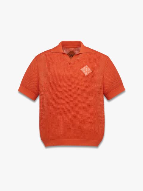 MCM Visetos Patch Mesh Knit Polo