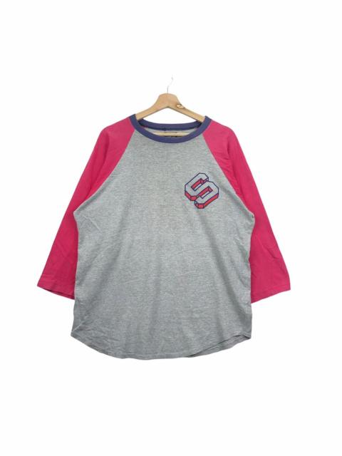 Stüssy STUSSY USA BLOCK NUMBER 3 MADE IN USA RAP RAGLAN T-SHIRTS