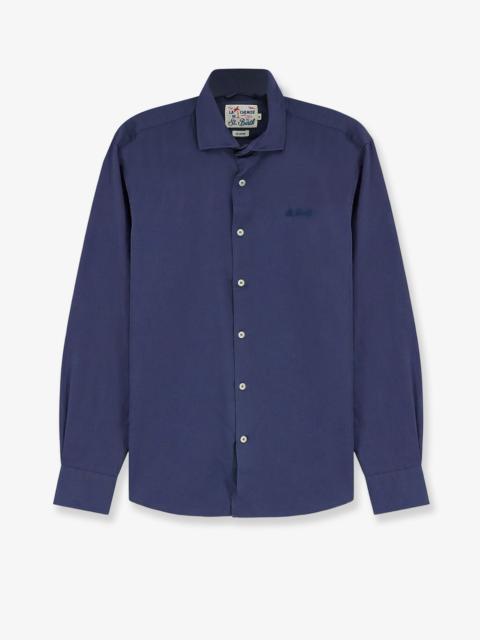 Other Designers Mc2 Saint Barth Ice Cotton Shirt With Embroidered Logo On The Front