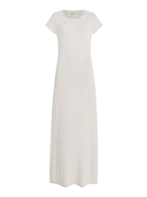 LESET Lauren Jersey Maxi Dress white