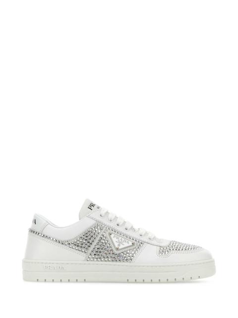 Prada Women White Leather Sneakers