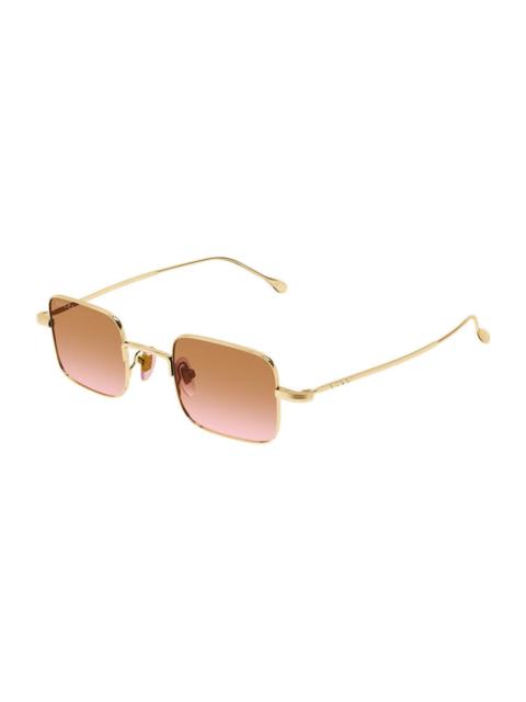 GUCCI Gucci Ladies Black Rectangular Sunglasses GG1813S 004