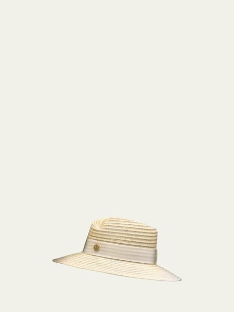 MAISON MICHEL Virginie Straw Fedora Hat