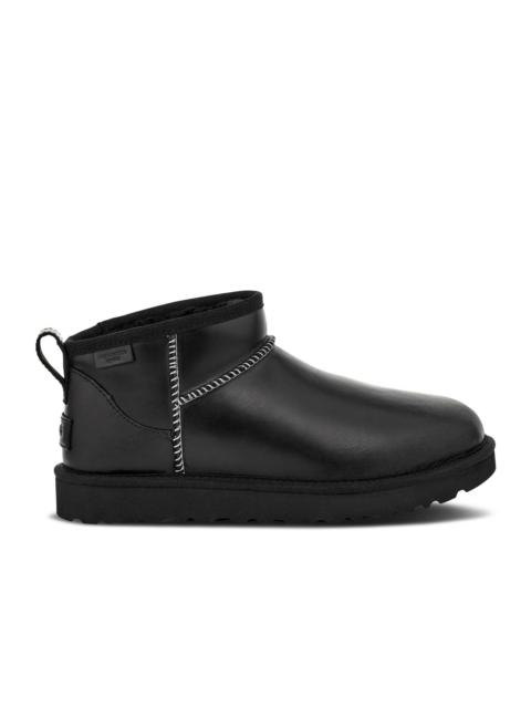 UGG WMNS CLASSIC ULTRA MINI LEATHER REGEN BOOT 'BLACK'