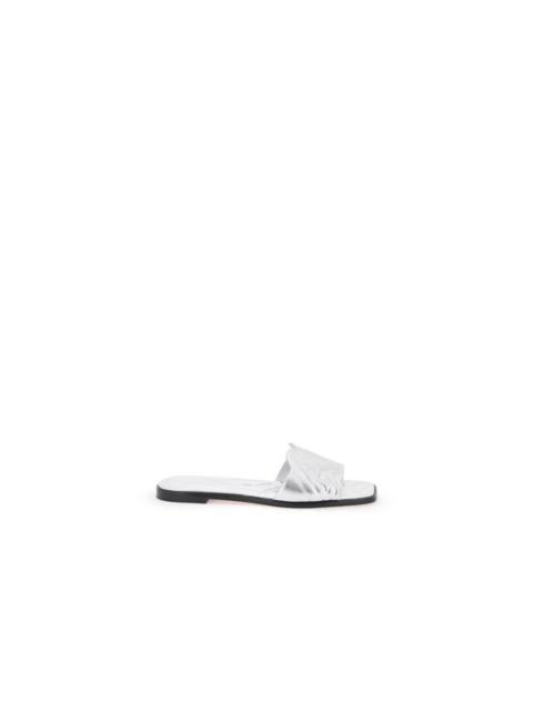 Alexander McQueen Alexander mcqueen laminated leather slides with embossed seal logo Size EU 38 fo