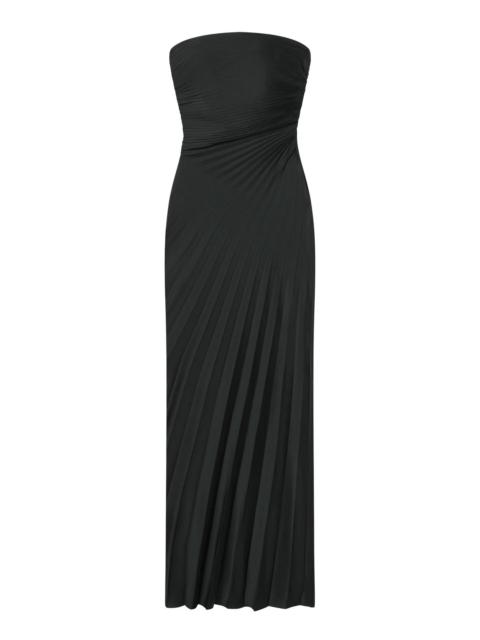 A.L.C. Bianca Strapless Pleated Maxi Dress