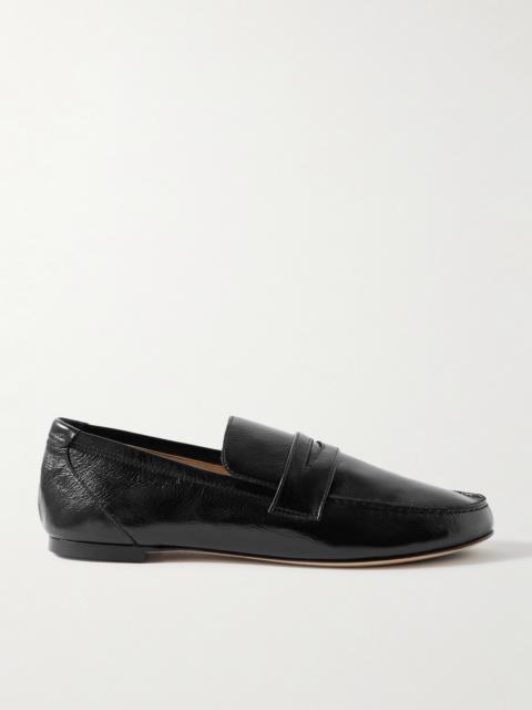 JAMIE HALLER Crinkled-leather Loafers