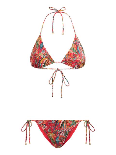 Etro Etro Women Bikini With Paisley Foliage Motif