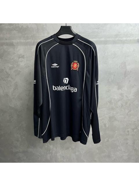 BALENCIAGA Balenciaga Black Alphanumeric Print Long-Sleeve Pullover T-Shirt