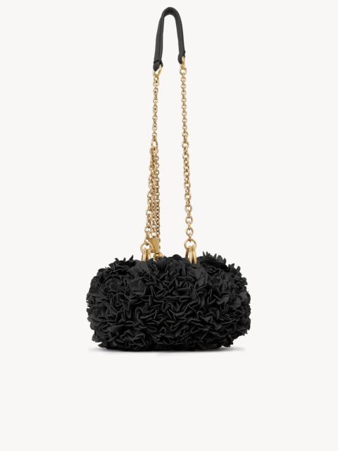 Chloé CHLOÉ PLISSÉ SHOULDER BAG WITH CHAIN IN LEATHER FLOWERS