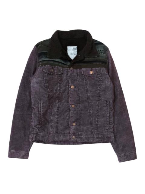 Other Designers Designer - RARE! BRTH BREATH JAPAN CORDUROY DENIM SHEARLING JACKET
