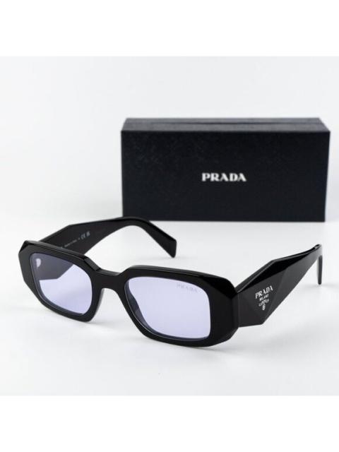 Prada NEW Prada PR17WS 16K40J Black Violet Rectangle Unisex Sunglasses