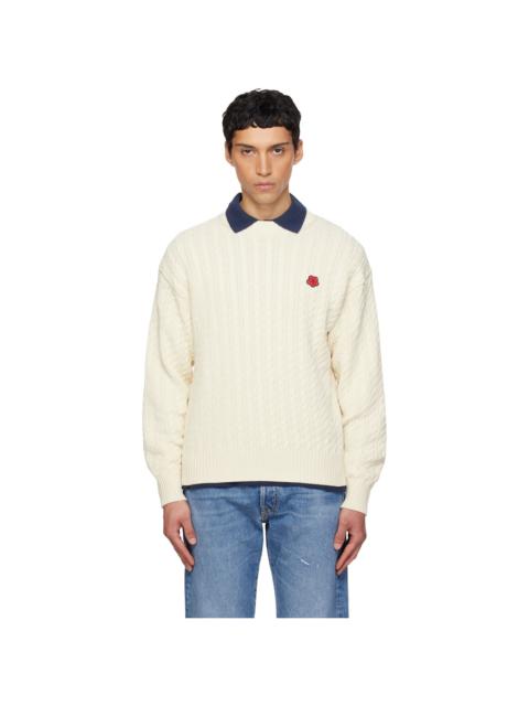 KENZO Off-White Kenzo Paris 'Boke Flower' Knit Sweater