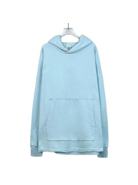 Acne Studios Sky Blue Cotton Hoodie S Long Sleeve Pullover Kangaroo Pocket Casua