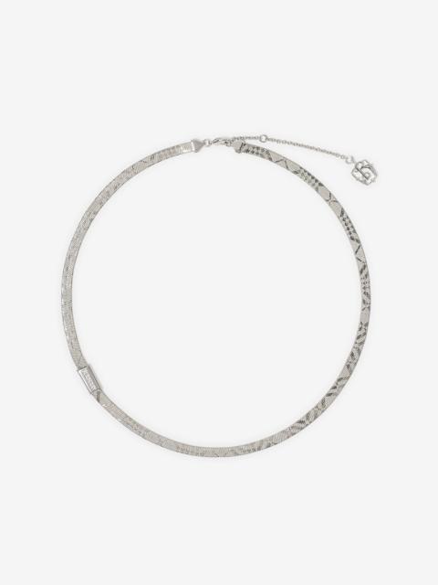 Burberry Engraved Check Necklace​