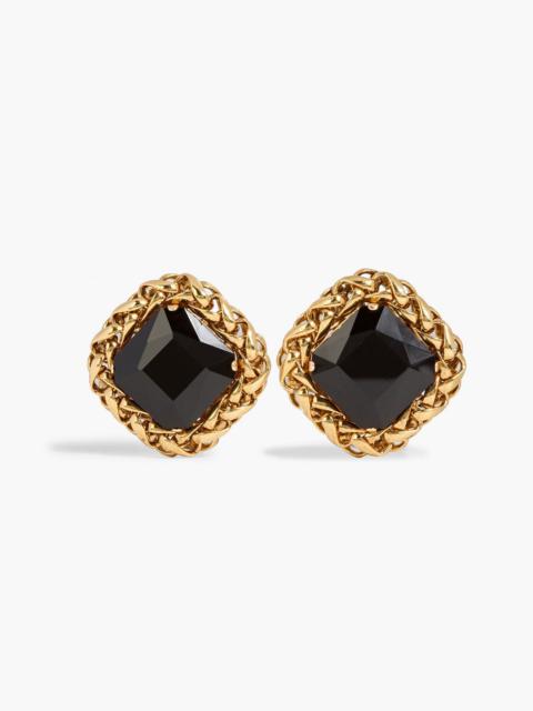 Jennifer Behr Belle gold-tone crystal earrings