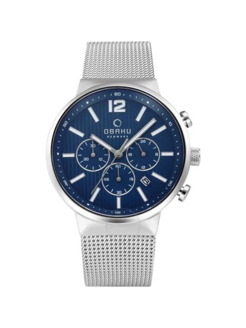 Other Designers Obaku Storm Chronograph Quartz Blue Dial Men's Watch V180GCCLMC