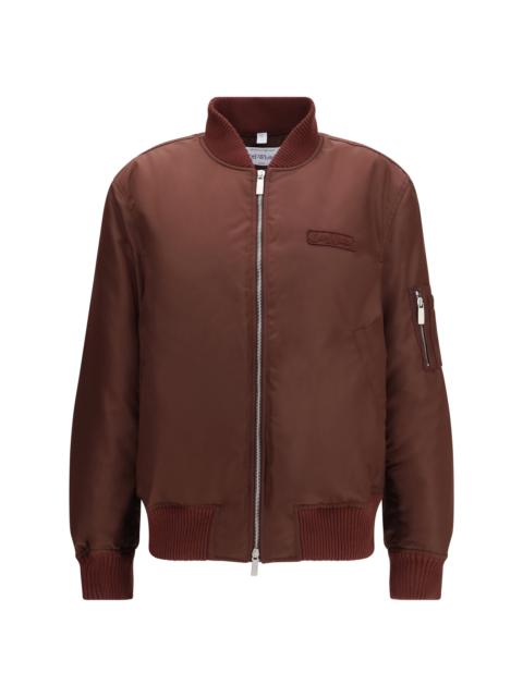 Off-White Off-White Women Embroidered Logo Nylon Bomber Jacket