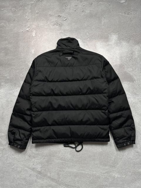 Prada Vintage 90s Prada Nylon Puffer Down Jacket Zip Metallic Logo