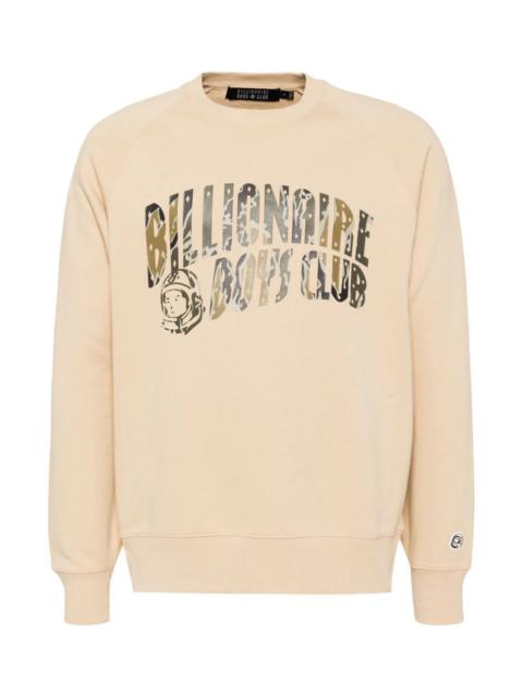 BILLIONAIRE BOYS CLUB CAMOUFLAGE ARCH LOGO CREWNECK SWEATSHIRT