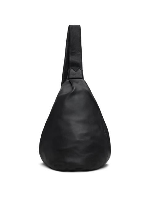 Yohji Yamamoto Black Tuck Sling Medium Bag