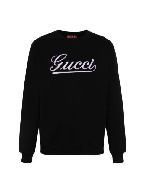 embroidered-logo sweatshirt