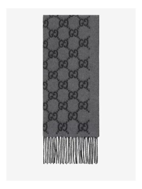 GUCCI Gucci Cashmere Scarf Gg