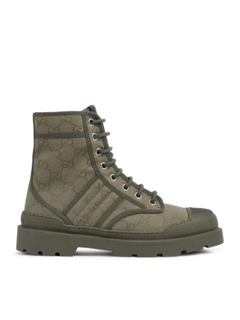 GUCCI MEN`S BOOT WITH WEB DETAIL