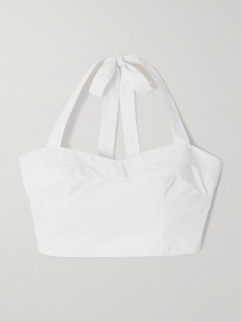 POSSE Rue Cotton-poplin Halterneck Bustier Top