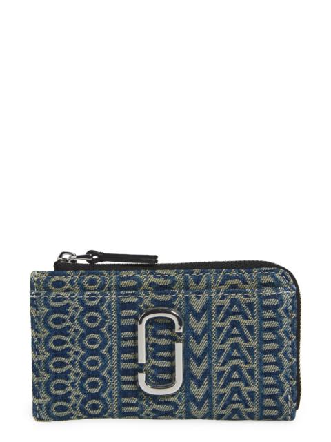 Marc Jacobs Marc Jacobs The Top Zip Multi Denim Wallet in Sun Faded Denim at Nordstrom