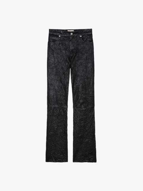 Zadig & Voltaire Evy Crinkled Leather Pants