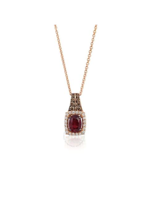 Other Designers Le Vian Ladies Passion Ruby Necklace set in 14K Strawberry Gold