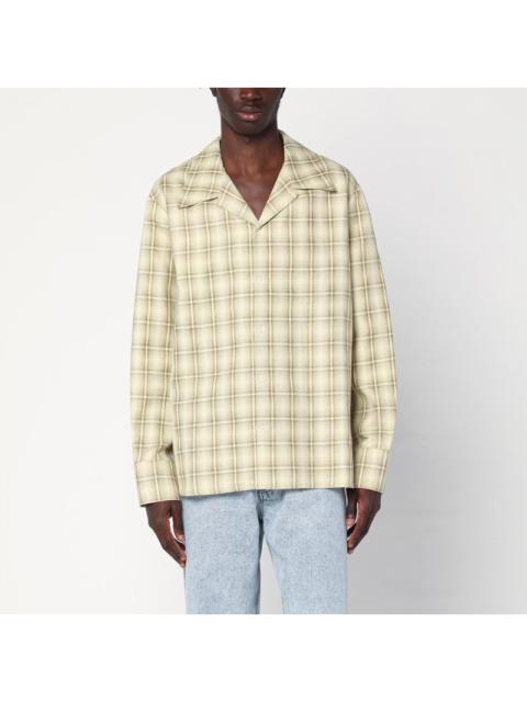 Séfr Séfr Ignacio Check Pattern Shirt In Cotton And Linen Men