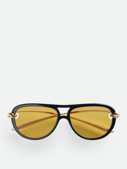 Bottega Veneta Knot Aviator Sunglasses