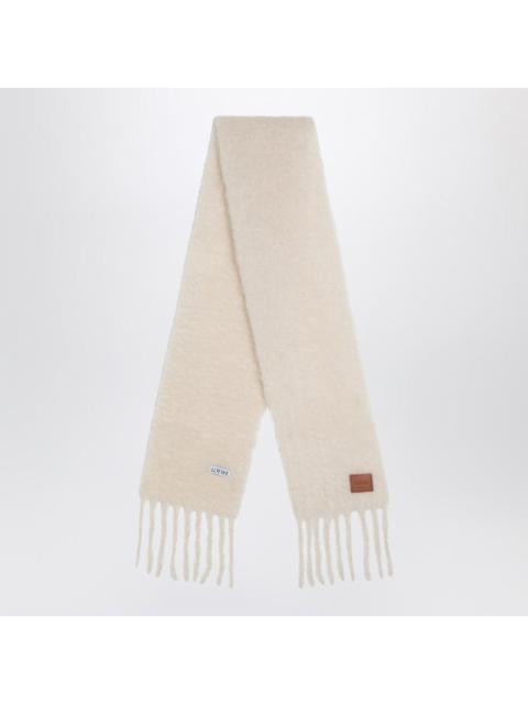 Loewe White Wool And Mohair Scarf Women
