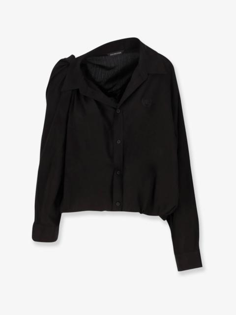 BALENCIAGA One Shoulder Lyocell Shirt