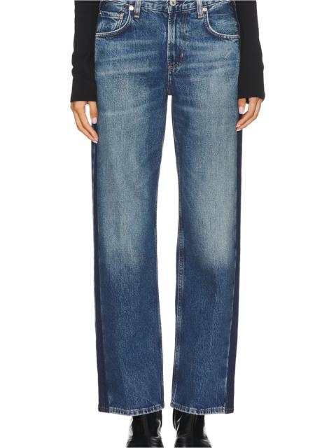 Citizens of Humanity Lindz Low Rise Easy Straight With Tuxedo Stripe Jeans