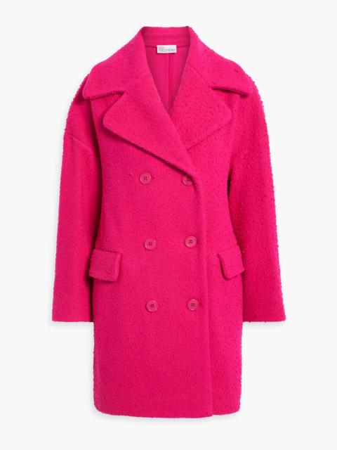 REDValentino Double-breasted bouclé wool coat