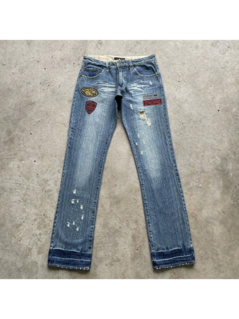 Other Designers Japanese Brand - Vintage Japan Armee Francaise Patch Faded Jeans Pants Denim