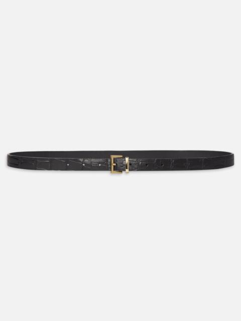 FRAME The Petite Croc Belt in Black